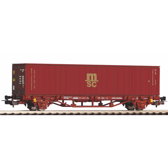 Wagon towarowy platforma Lgs579 MSC Piko 97154 H0